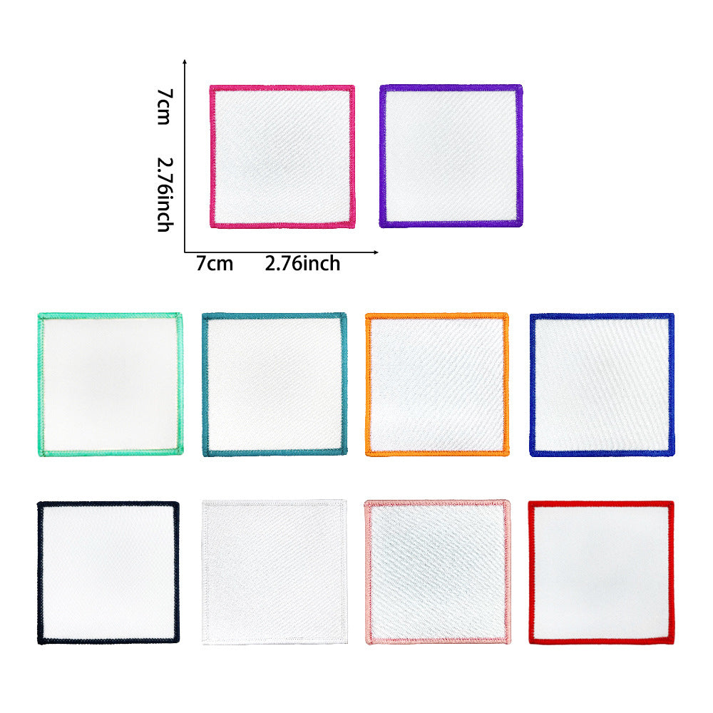 Wholesale Fashion Iron On Embroidered Patches DIY Blank Square Circle Set Chic Coat Decoration 10 Piece Fashion Accessory