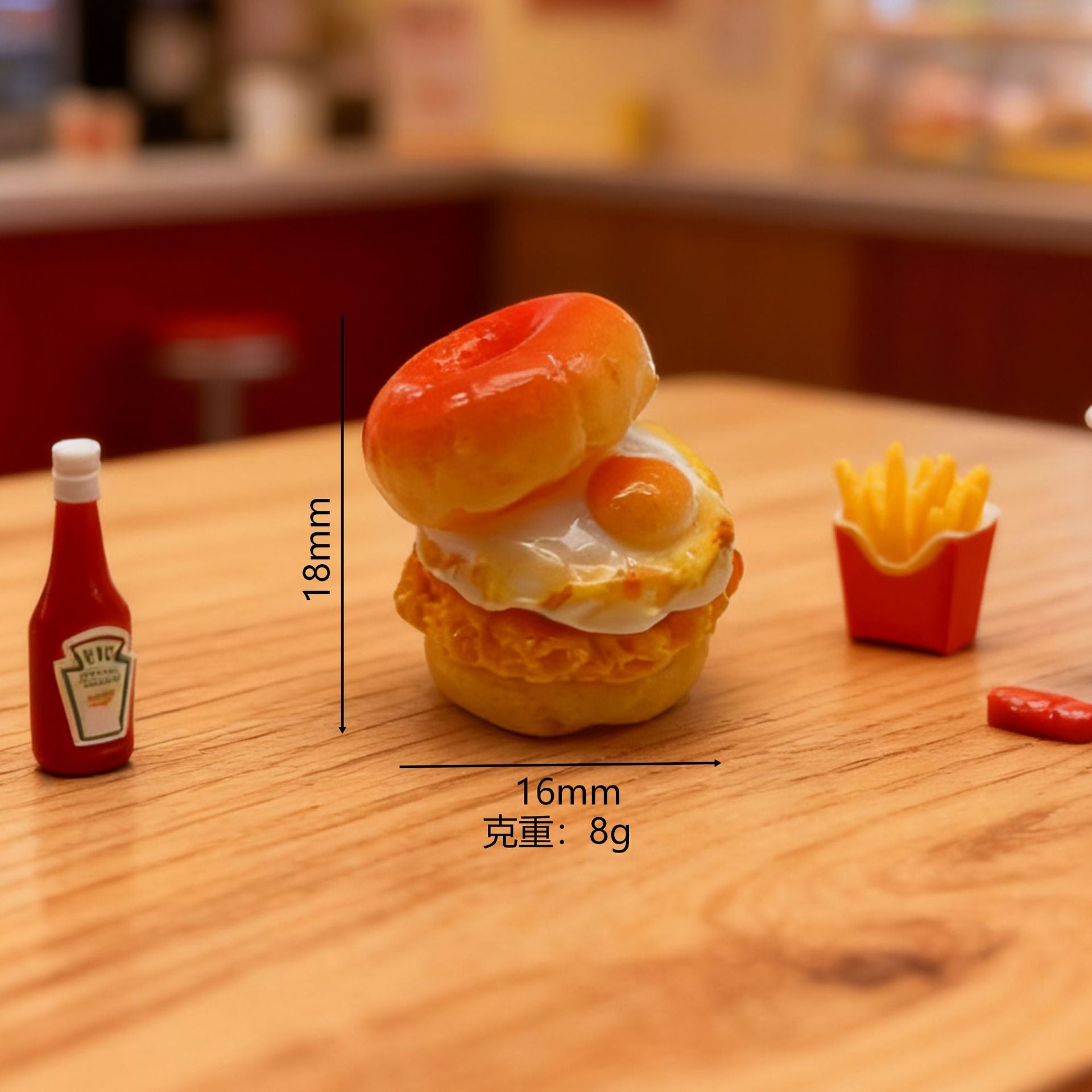 Wholesale 10pcs Donut Egg Burger Miniature Food Toy Mini Burger  Doll Accessories