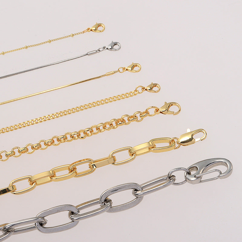 Wholesale DIY Metal Multi-layer Cuban Chain Stacked Sweater Chain