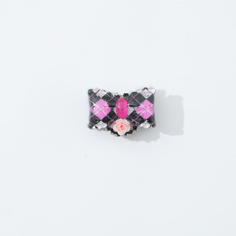 Wholesale 10pcs Cute Printed Bow Beaded Accessories DIY Beads