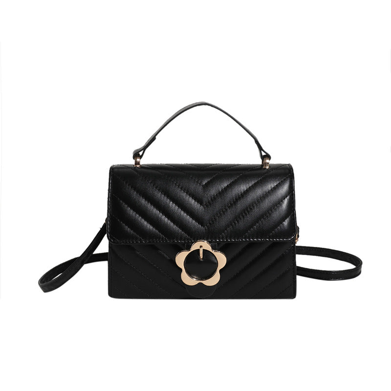 Wholesale Simple Pink PU Handbag Versatile One Shoulder Crossbody Bag