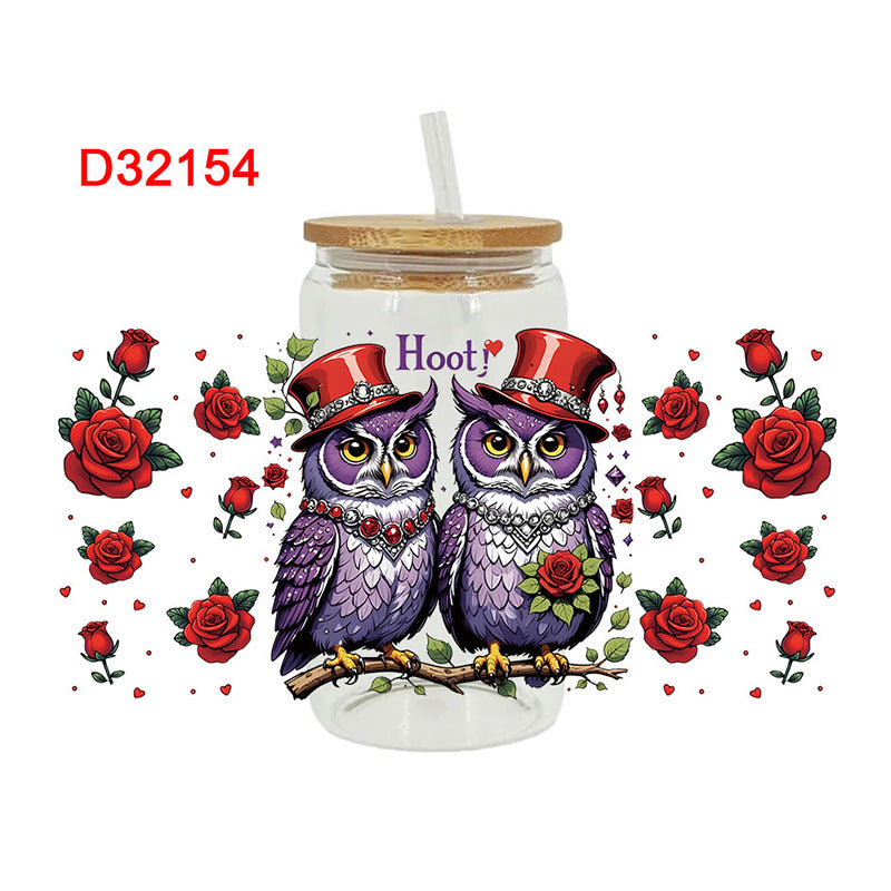 Wholesale Colorful cute animals 16oz Cup UV DTF Wraps