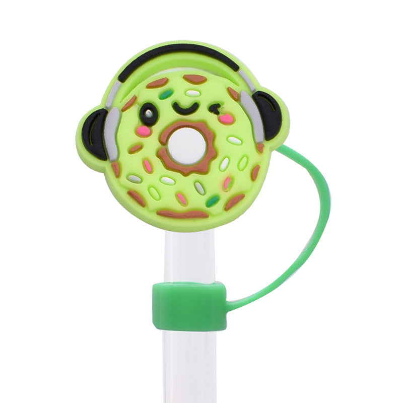 Wholesale  Random 100pcs/pack   Cute food internet celebrity straw cover  Straw Tube Cap