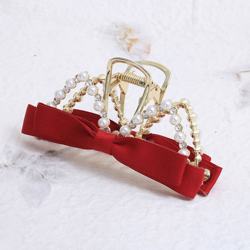 Wholesale Crown Fabric Bow Large Shark Clip