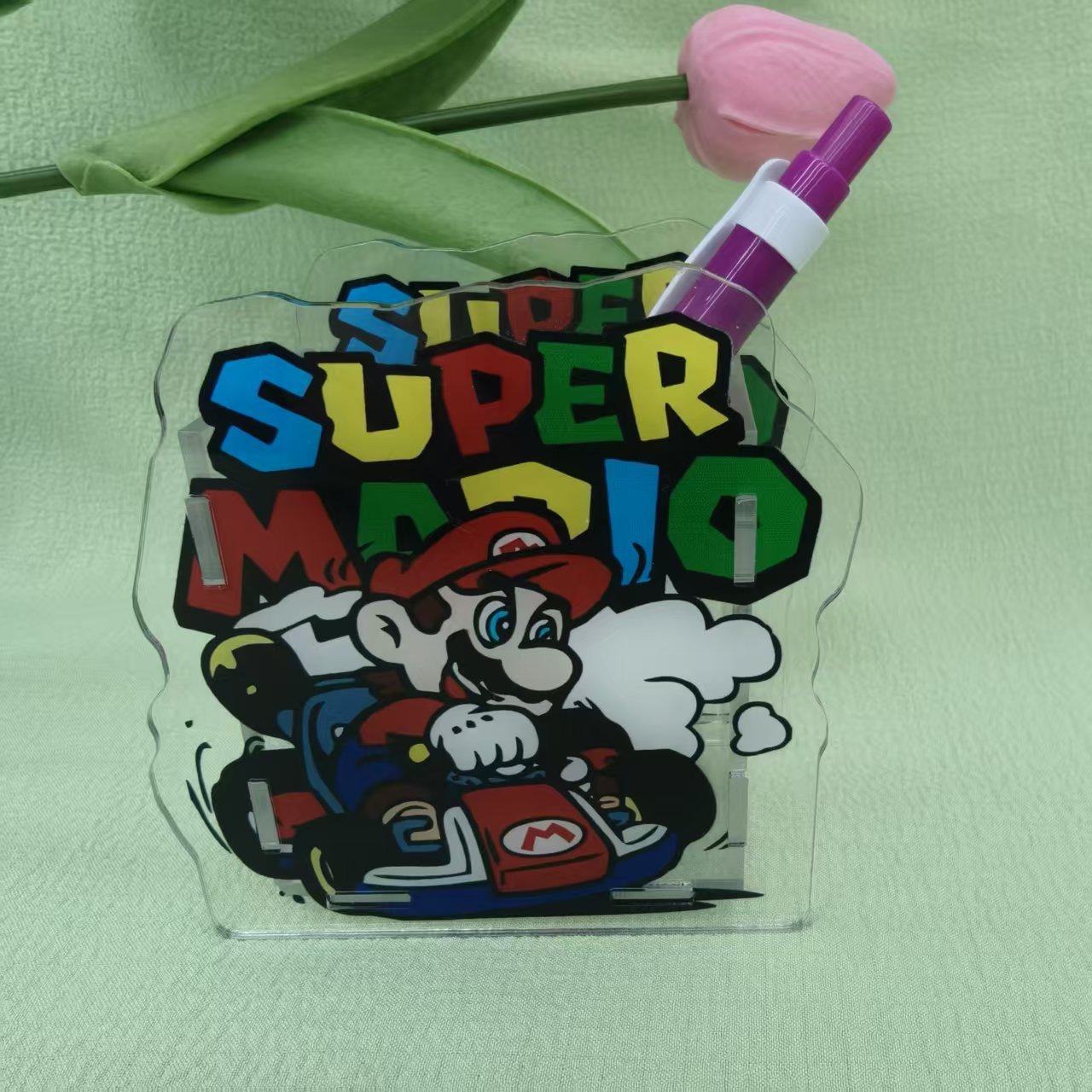 Wholesale  Creative Cute Cartoon Acrylic Pen Holder  OLY Exclusive