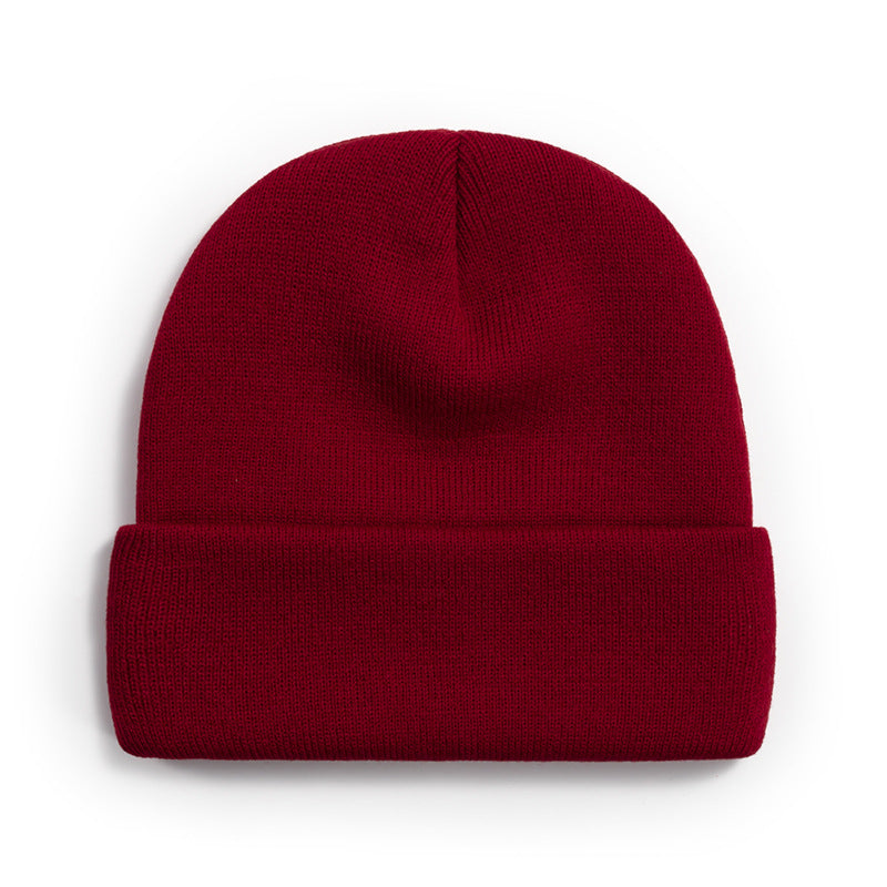 Wholesale All-match Solid Color Wool Knitted Hat