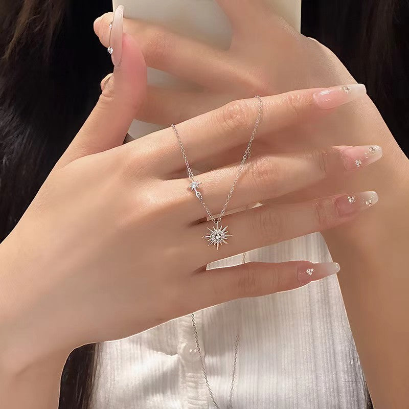 Wholesale Sunflower clavicle necklace