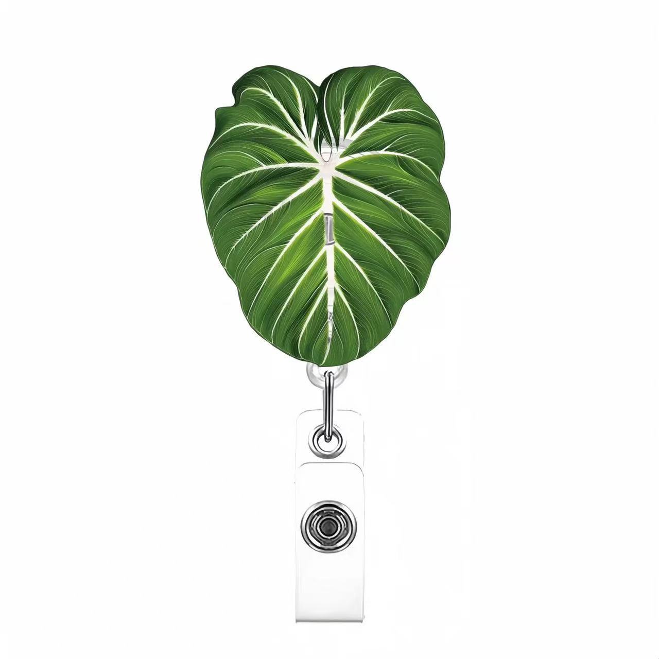 Wholesale Colorful leaves Badge Reels