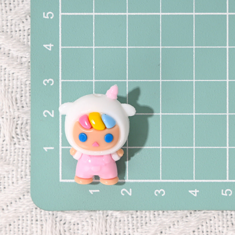 Wholesale 10pcs/pack Cartoon Standing Unicorn Beaded String Acrylic Beads