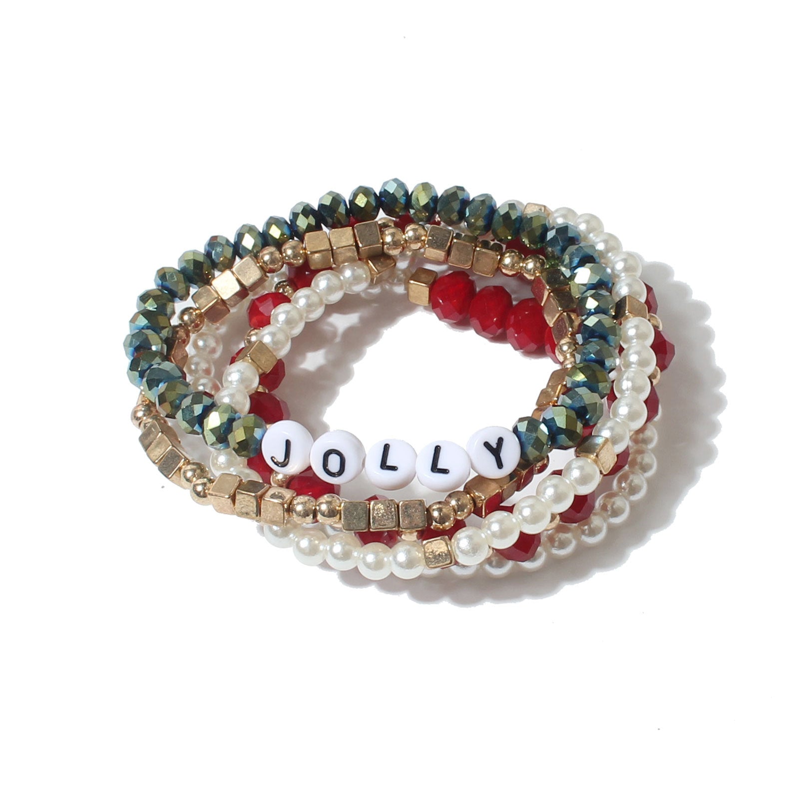 Wholesale Christmas Rice Beads Beaded Ornament Bracelet