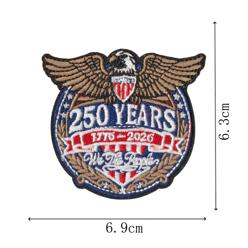 Wholesale Decorative Embroidered Patches 50 Piece Set With Liberty Bell Statue Of Liberty American Flag Design For Towels