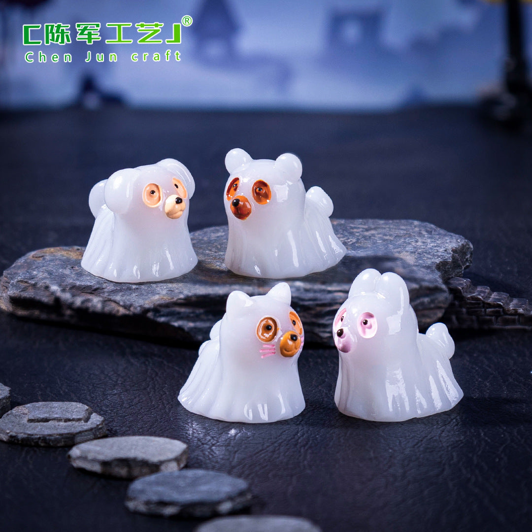 Wholesale  Glow-in-the-Dark Puppy Ghost Doll DIY Decoration Accessory