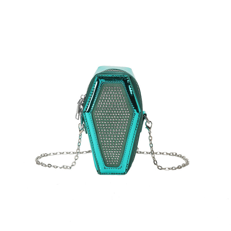 Bolso de hombro brillante de cuero de patente de PU