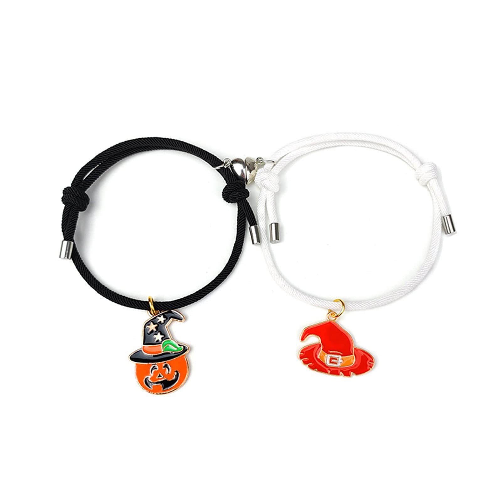 Wholesale 50PCS Halloween Mummy Ghost Pumpkin Hat Alloy Bracelet