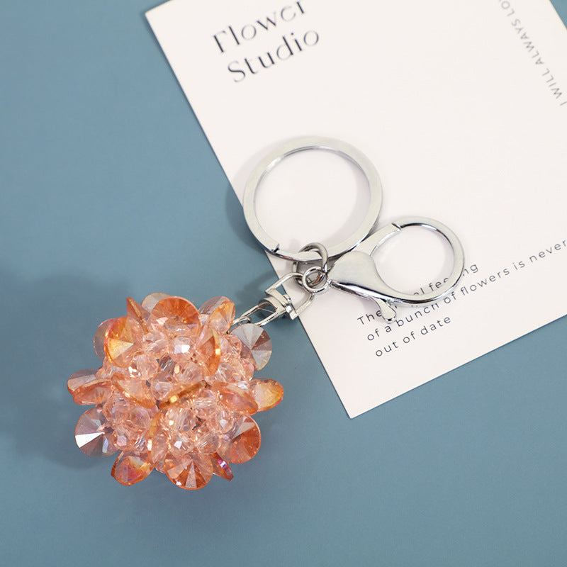 Wholesale Metal Snowflake Rhinestone Keychain