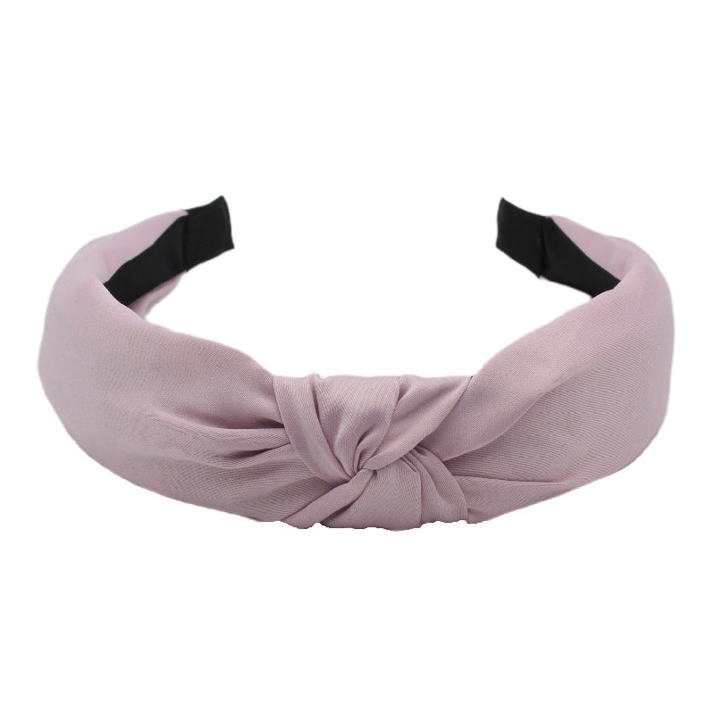 Wholesale Fabric Solid Color Cross Tie Headband