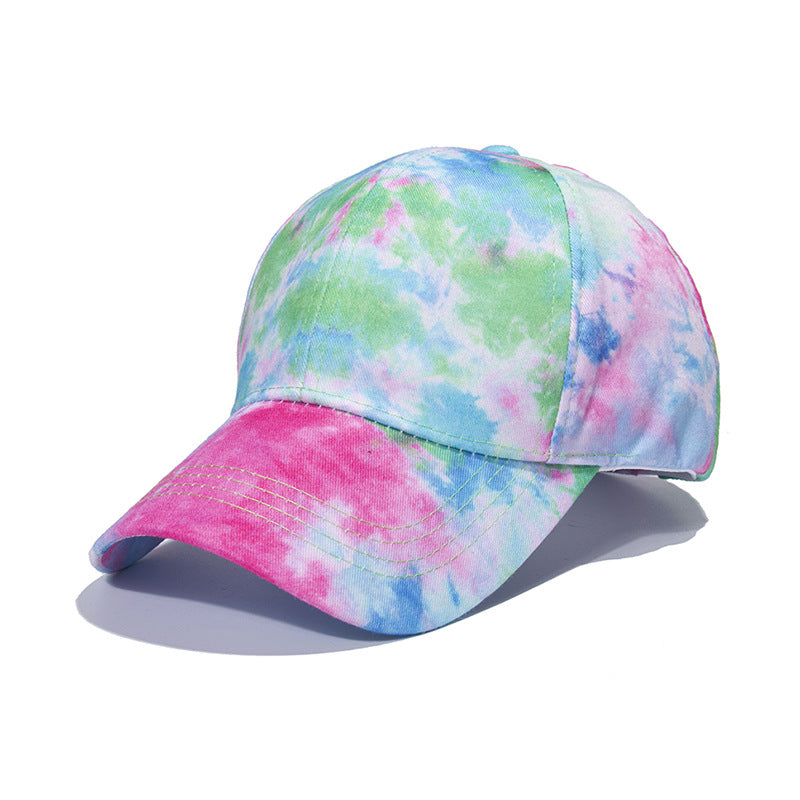 Wholesale Hip Hop Visor Tie Dye Polyester Baseball Cap