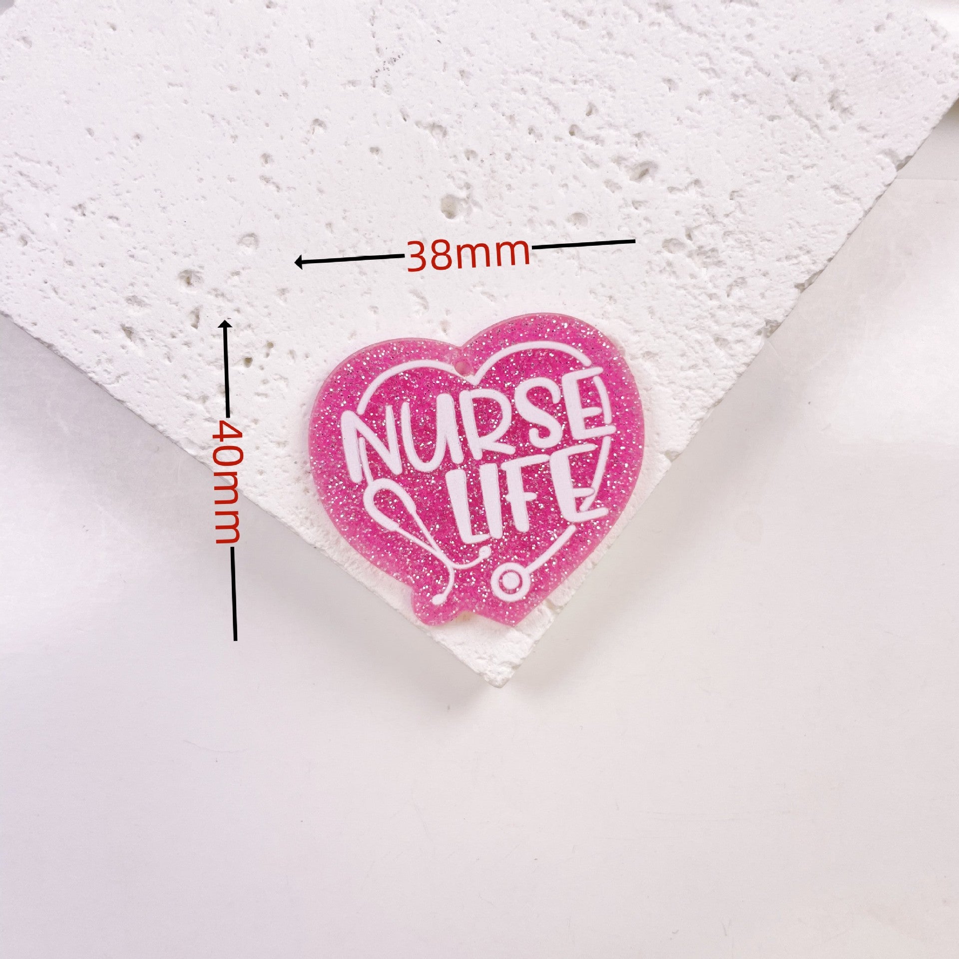 Wholesale 10pcs Glitter Acrylic Cartoon Organ Nurse Day Accessories