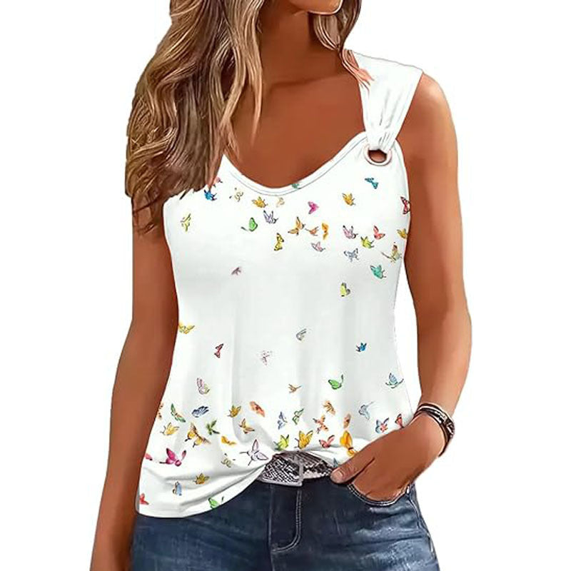 Wholesale Digital Printing Tie Dye Fashion Casual Sleeveless Tank Top