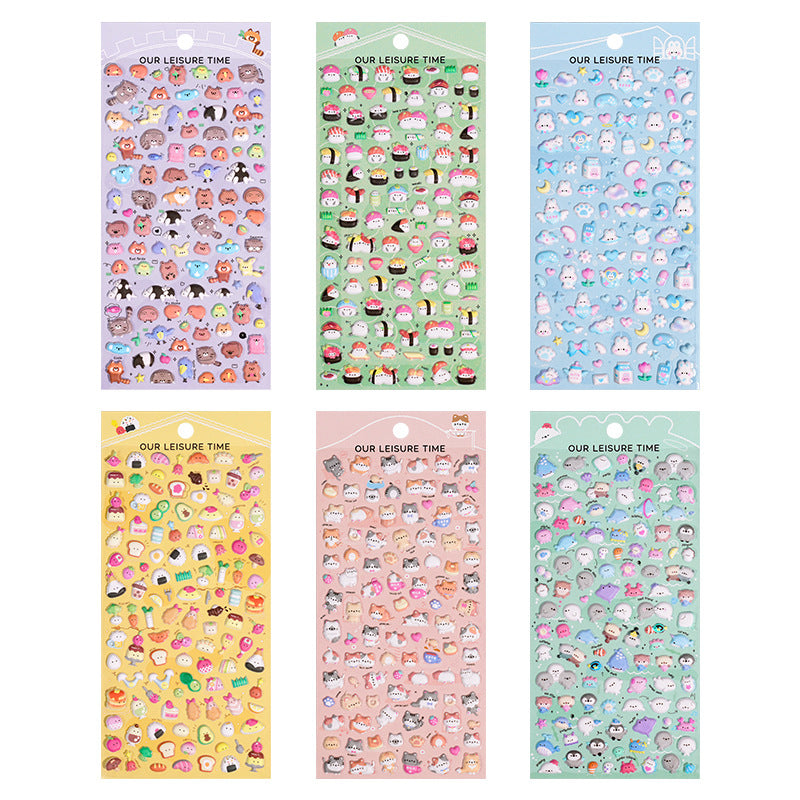 Wholesale Cute cartoon diverse animal foam 3D stickers