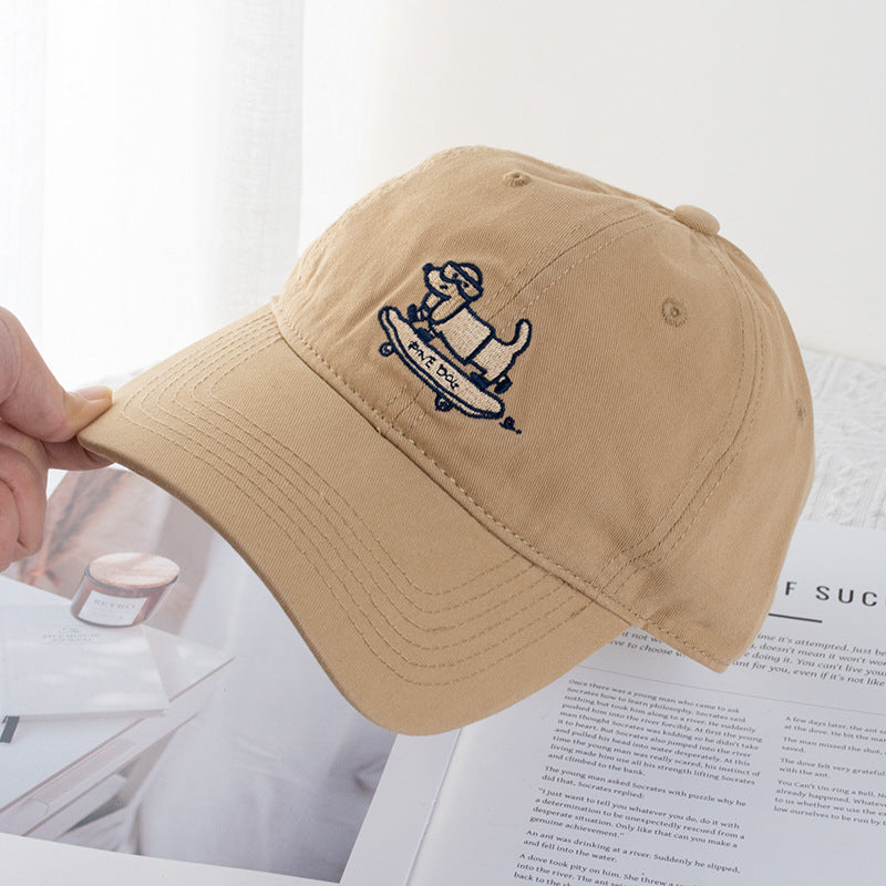 Wholesale Cute Skateboard Puppy Baseball Cap Soft Top Sunshade Hat