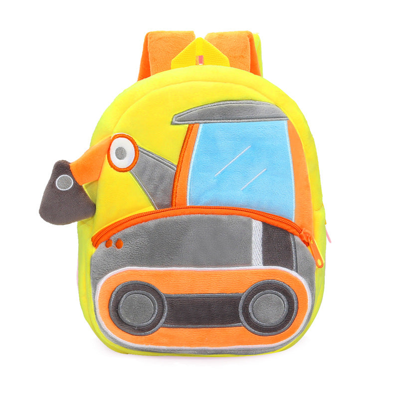 Wholesale Plush Cute Engineering Car Children's Backpack