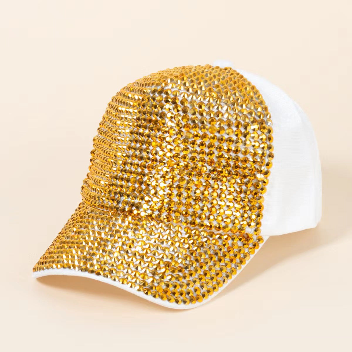 Wholesale Cotton Handmade Diamond Studded Baseball Caps