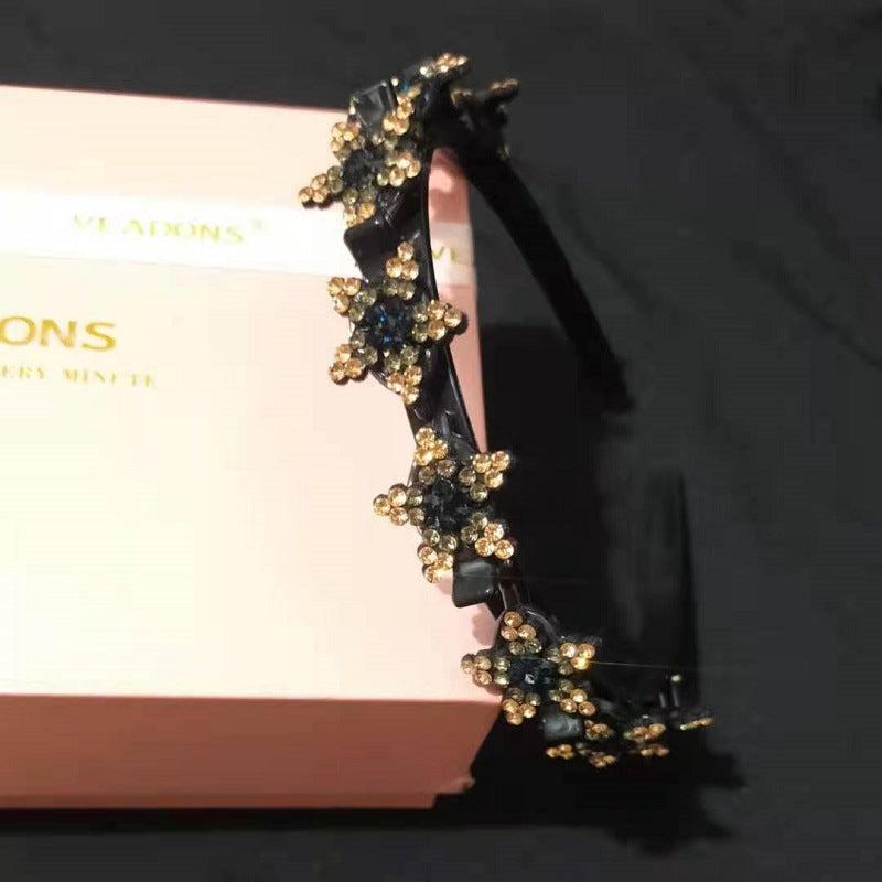 Wholesale Rhinestone Braidable Hairband Hairpin