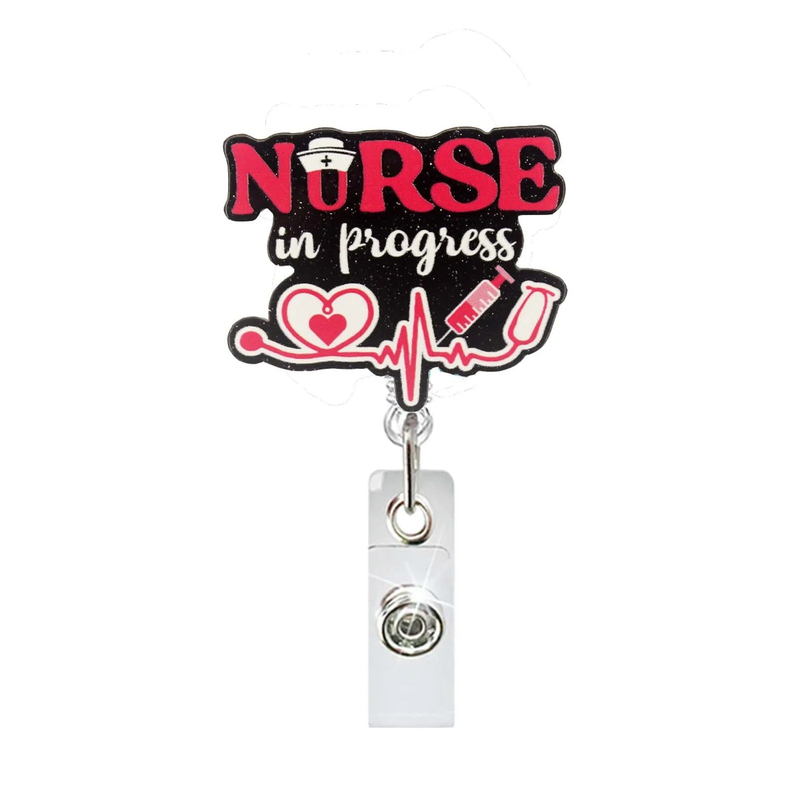 Wholesale 10pcs DIY acrylic jewelry blackened style badge retractable keychain