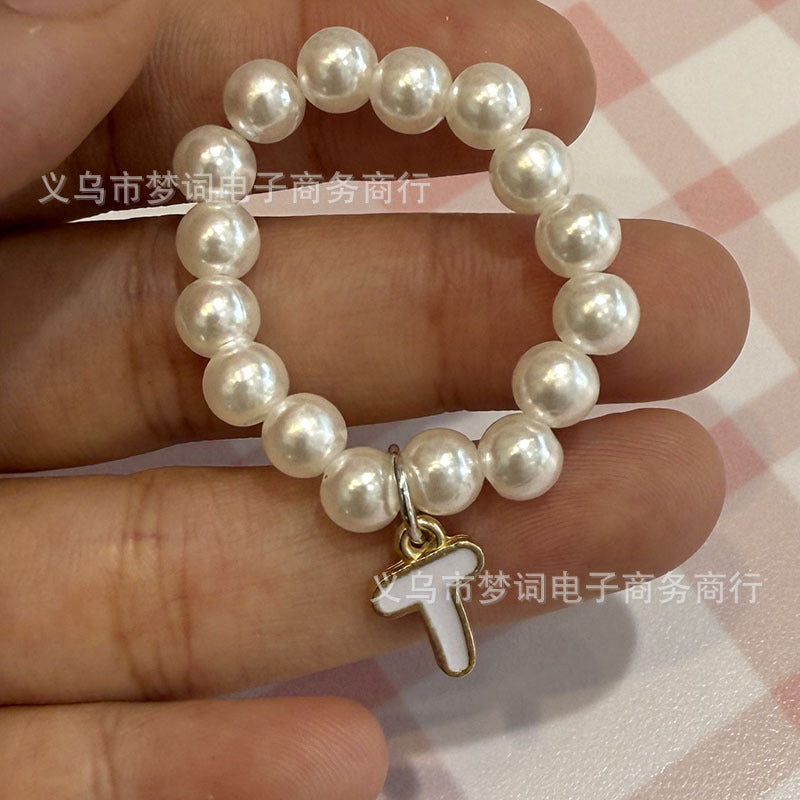 Wholesale 26 letter pearl necklace Doll Accessories