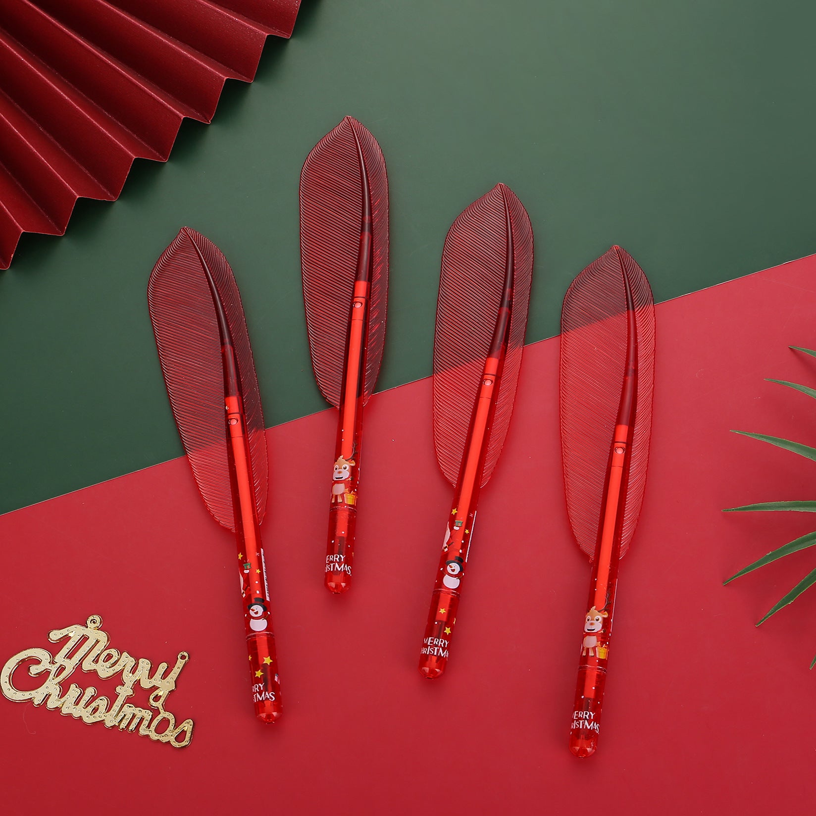 Wholesale Christmas Feather Gel Pens