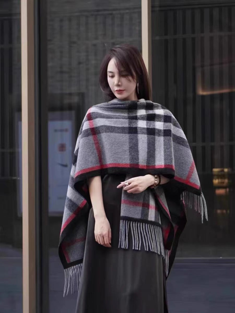 Wholesale Autumn and Winter Cashmere Plaid Warm Shawl Scarves