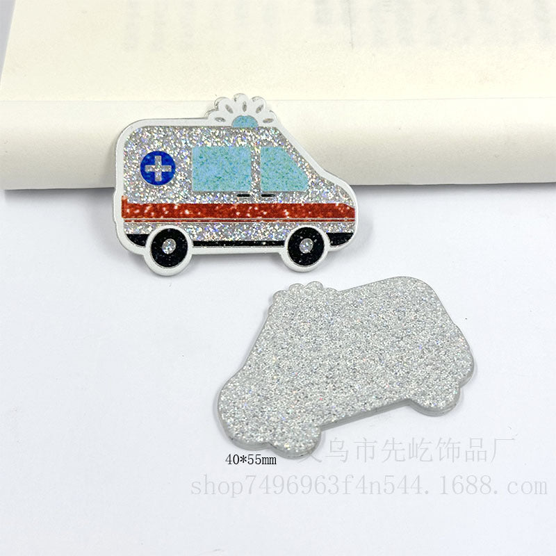 Wholesale 50pcs Loose Powder Cartoon Cartoon Organ Acrylic DIY Patch Accessories