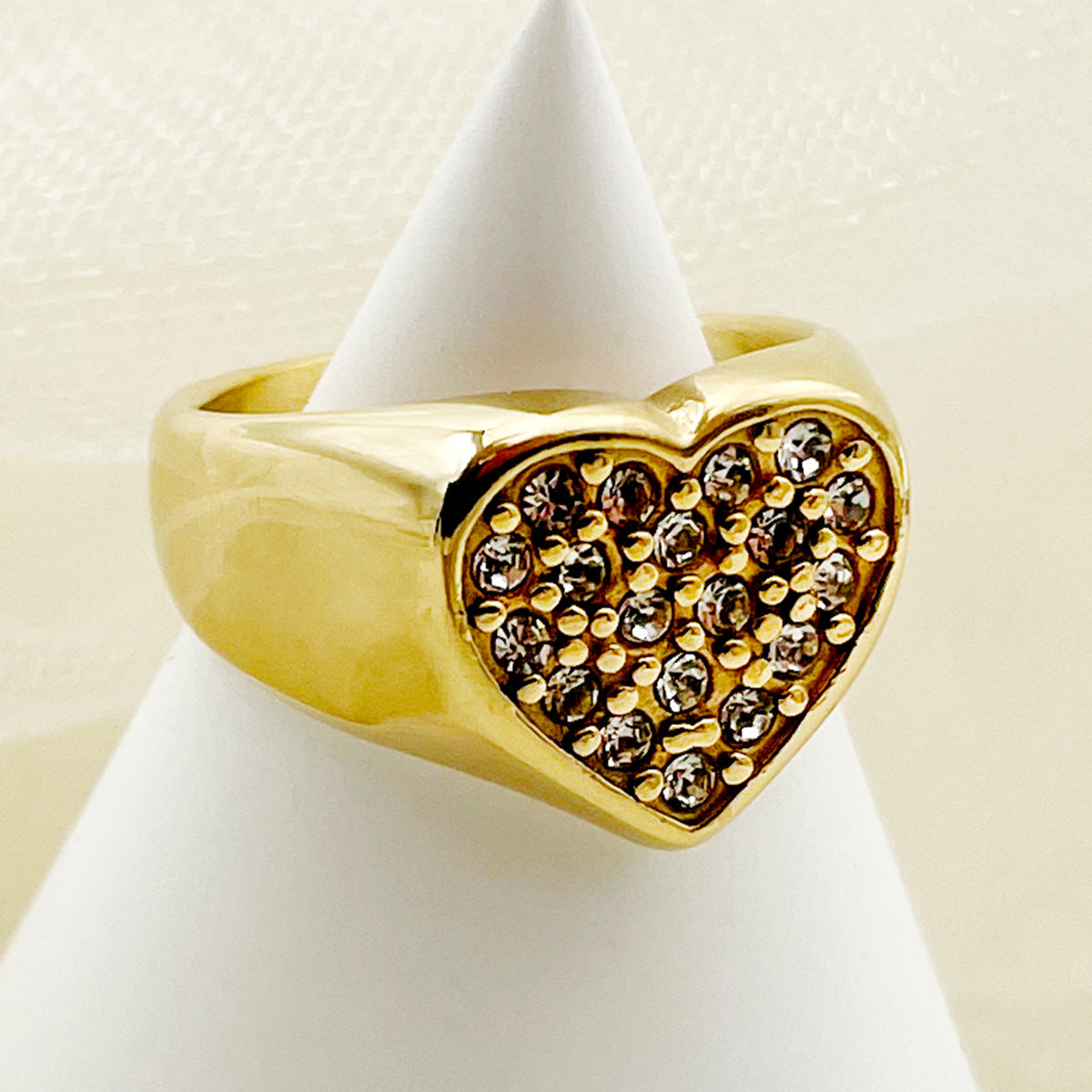 Wholesale Love Diamond Set Titanium Steel Rings