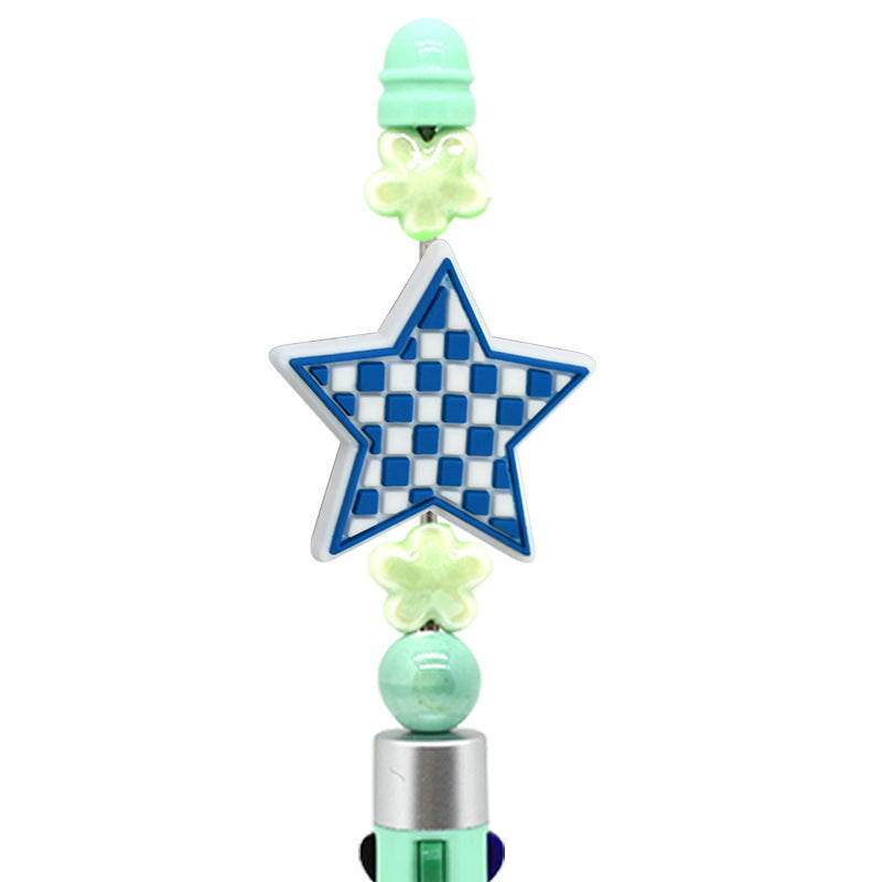 Wholesale random 100pcs stars love pvc soft glue loose beads accessories