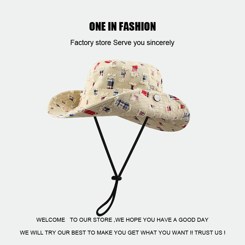 Wholesale Distressed Outdoor Large Brim Fisherman Hat