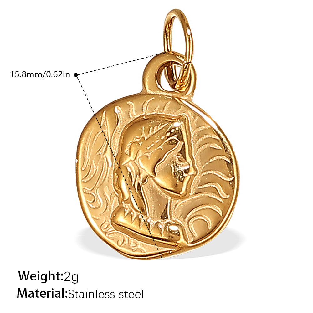 Wholesale Stainless steel 18K gold-plated palm eye pendant