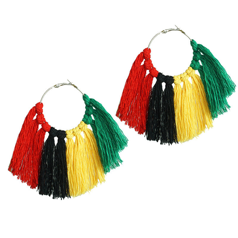 Wholesale Juneteenth Liberation Day Exaggerated Large Earrings