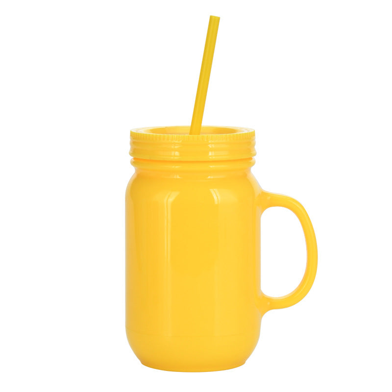 Wholesale solid color plastic cock cup with handle