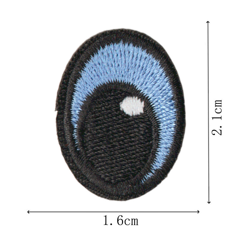 Wholesale Embroidered Cartoon Eye Patches Iron On DIY Decorative Accent For Towels Clothing Craft Supply