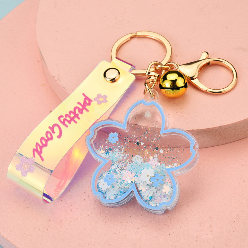 Keychanes acrílicos de flores aceitadas al por mayor