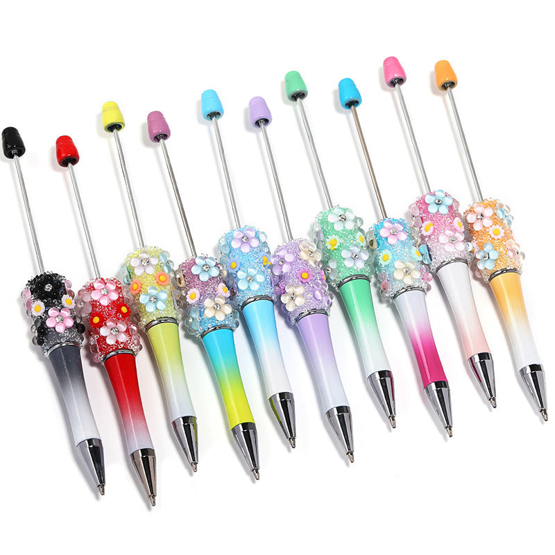 Wholesale 10pcs diy beaded pen simple fashion pen gem beadable pen