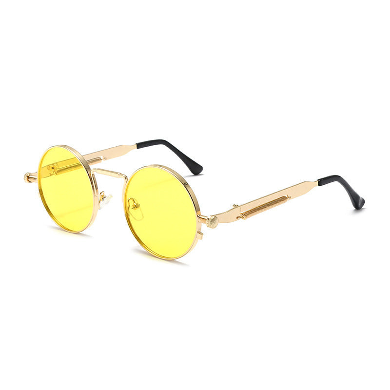 Wholesale Round Steampunk Retro Sunglasses for Men and Women