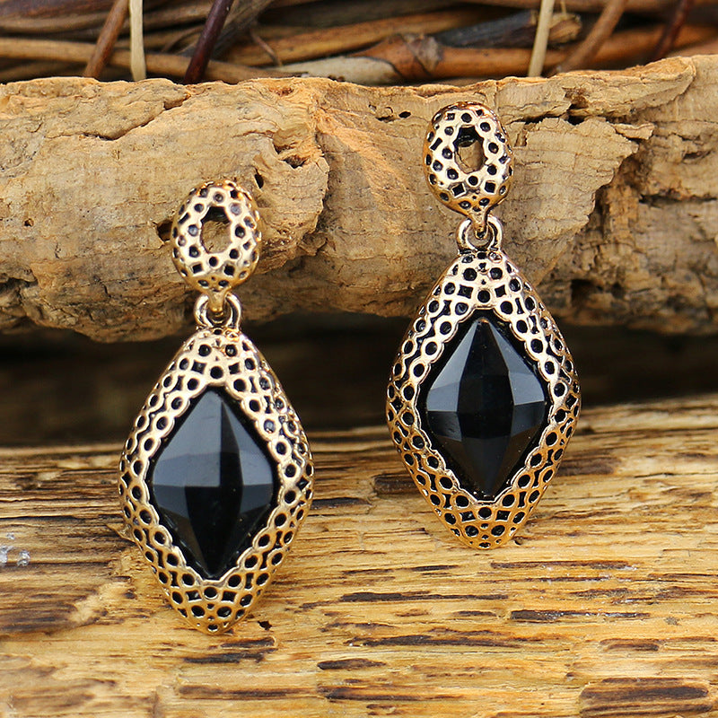 Wholesale Popular Retro Bohemian Geometric Alloy Exaggerated Earrings