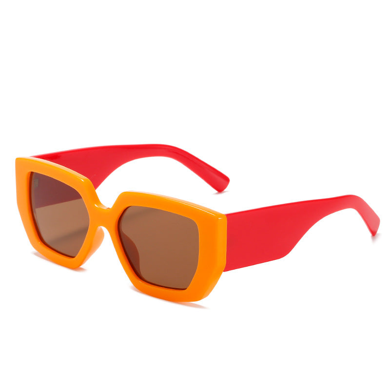 Wholesale Fashion Wide Leg Retro Square Frame Sunglasses