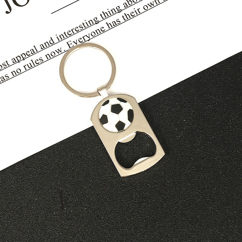 Wholesale Football Basketball Painted Metal Bottle Opener Keychain