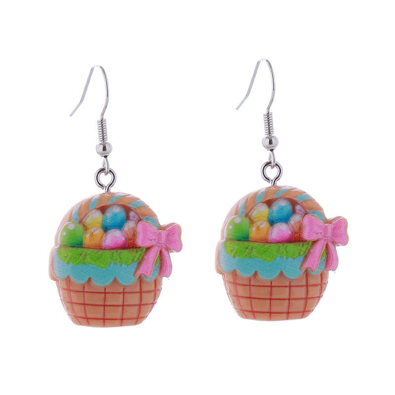 Wholesale Easter Cartoon Rabbits, Carrots, Easter Eggs, Chicks, Plastic Earrings