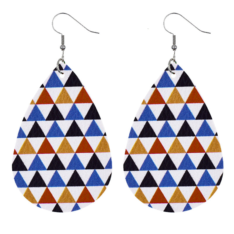 Wholesale Bat Elf Water Drop  Leather Earrings