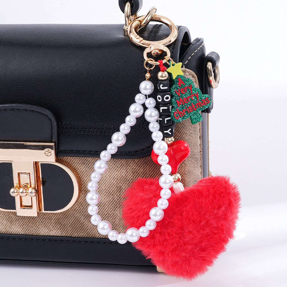 Wholesale Love ball hanging rope acrylic Wristlet Keychain