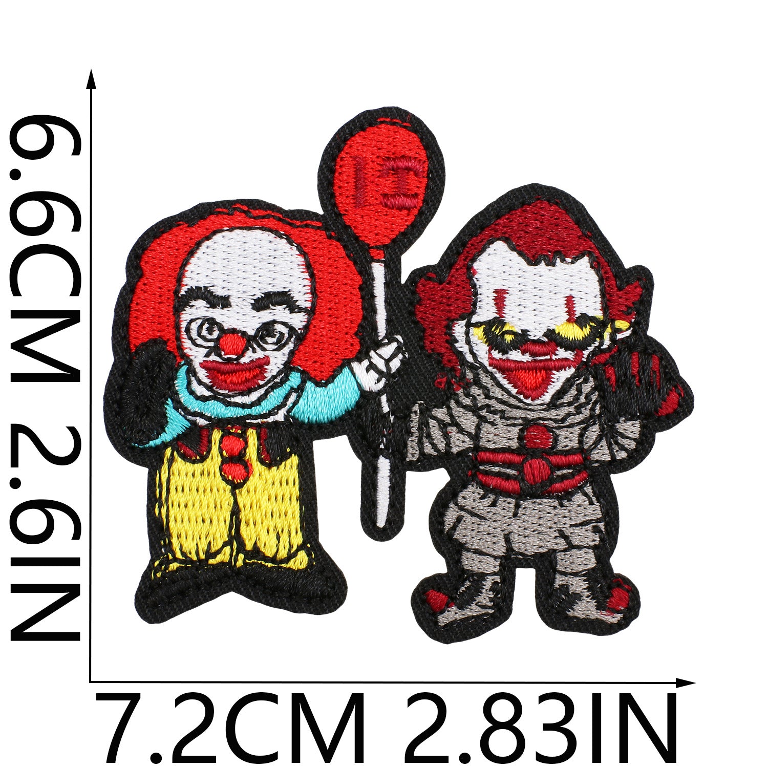 Wholesale Party  Embroidered Patches Creepy Clown Mummy Design Polyester Clothing Applique For Costume DIY OLY Exclusive